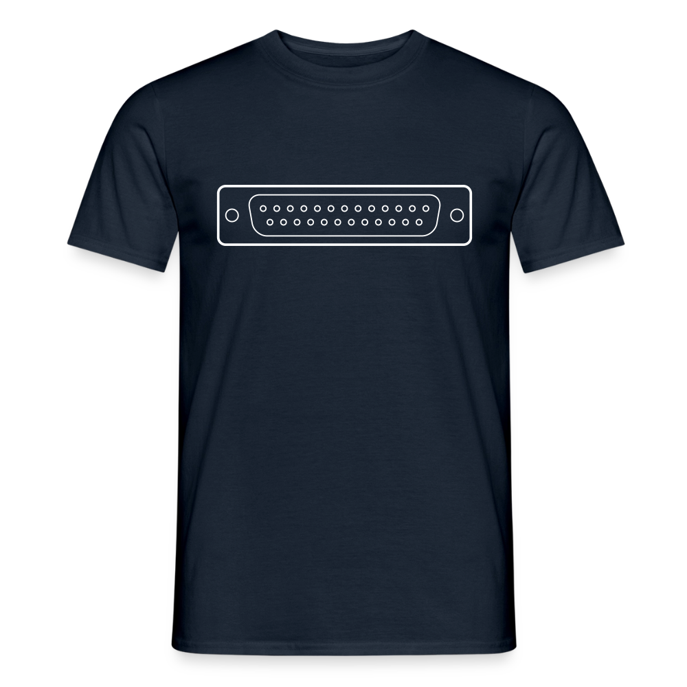 DB-25 LPT1 Retro T-Shirt für Herren - Navy