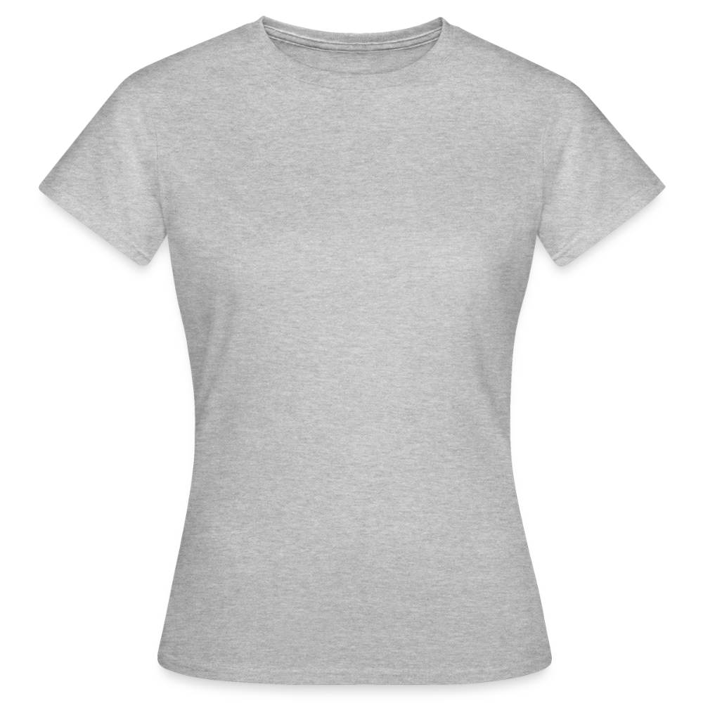 Frauen T-Shirt - personalisierbare Vorder- und Rückseite - Grau meliert