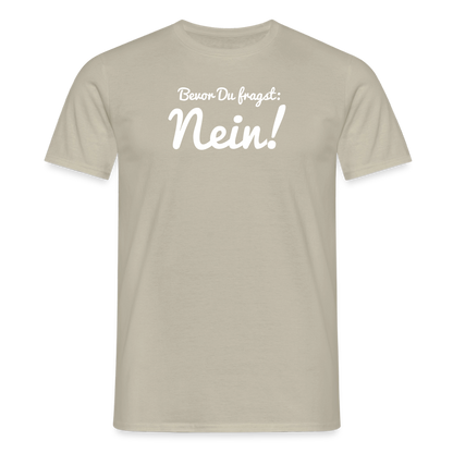 "Nein" Motiv-T-Shirt für Männer - Sandbeige