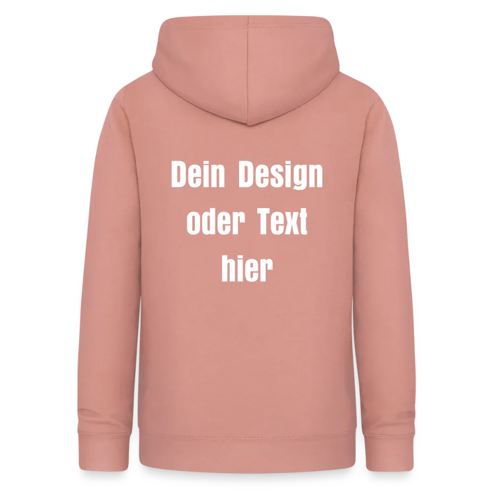 Frauen Hoodie - personalisierbare Vorder- und Rückseite - Altrosa
