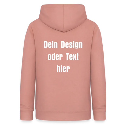 Frauen Hoodie - personalisierbare Vorder- und Rückseite - Altrosa
