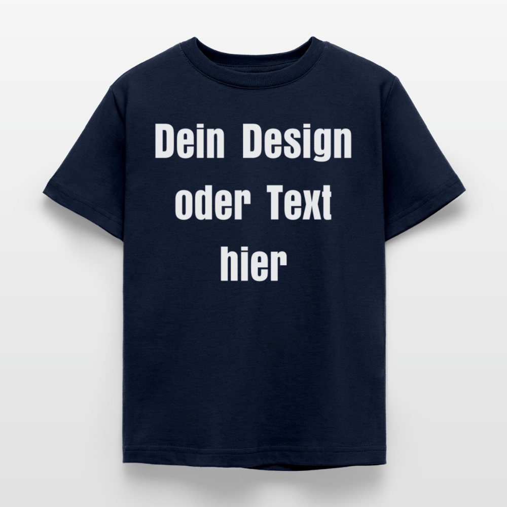 Kinder T-Shirt - personalisierbare Vorder- und Rückseite - Navy