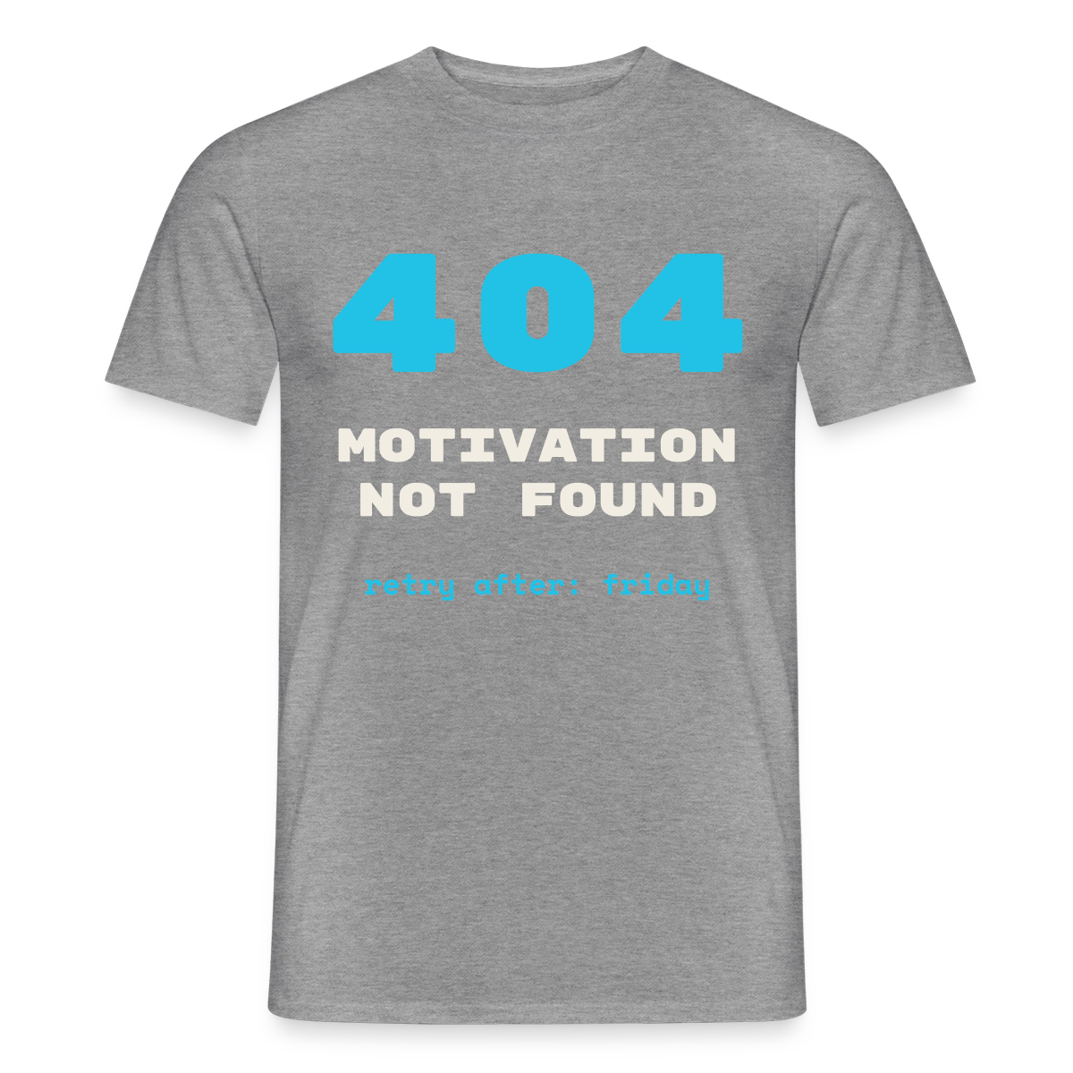 404 Motivation not found. Retry after: friday Motiv-T-Shirt für Männer, Farbe Graphit meliert