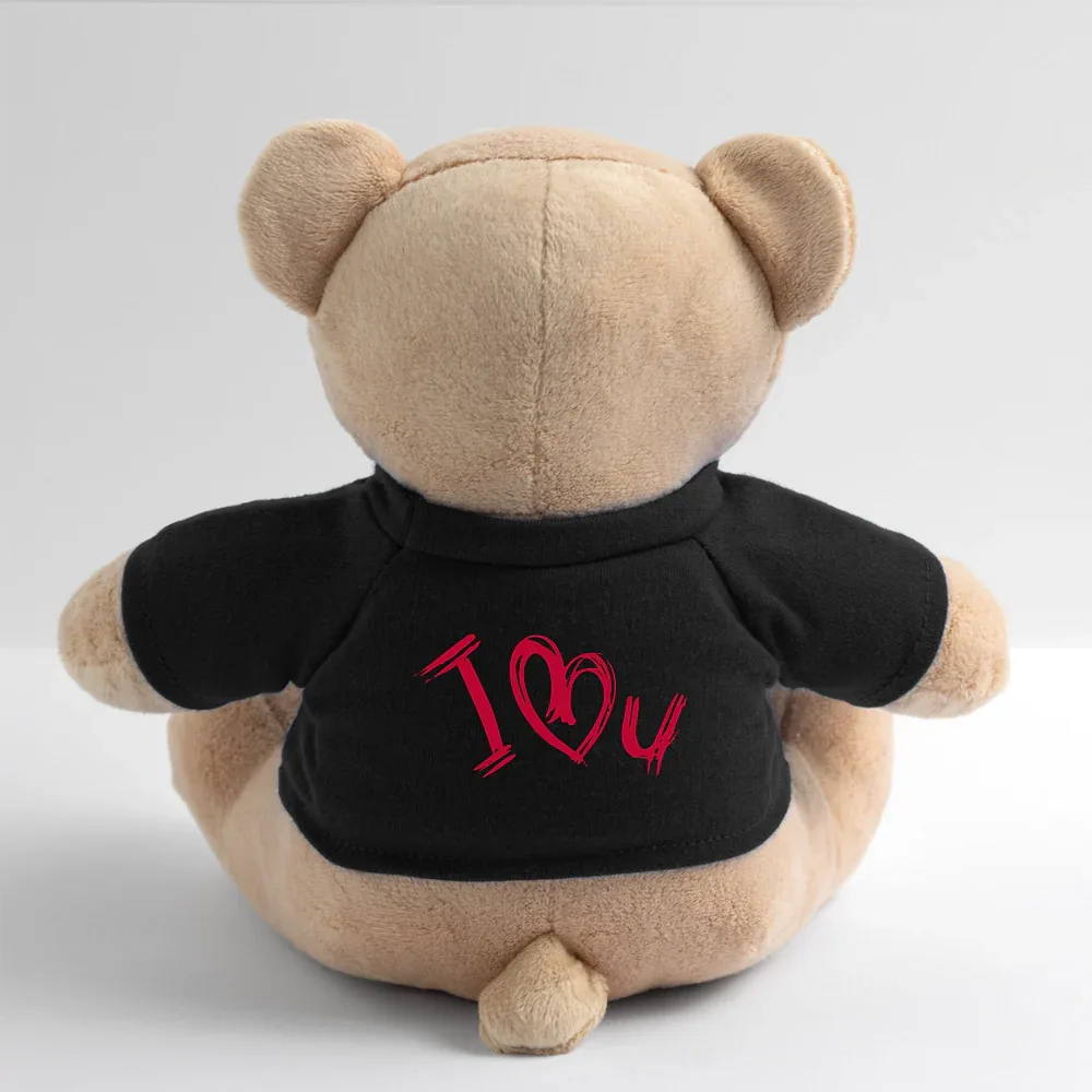 Teddy "Valentine" - personalisierbarer Text oder Name - Schwarz