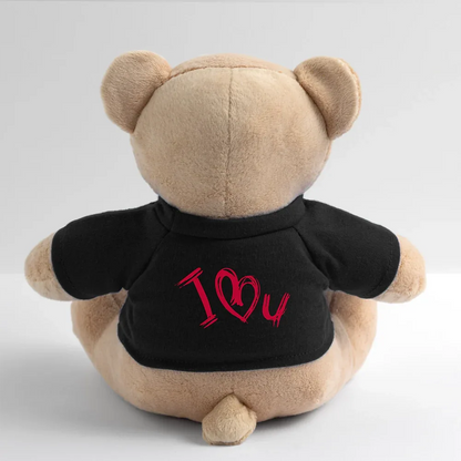 Teddy "Valentine" - personalisierbarer Text oder Name - Schwarz
