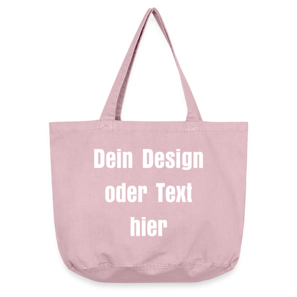 Vintage-Washed Shopper / Einkaufstasche im Vintage Stil - personalisierbar - Vintage Rosa