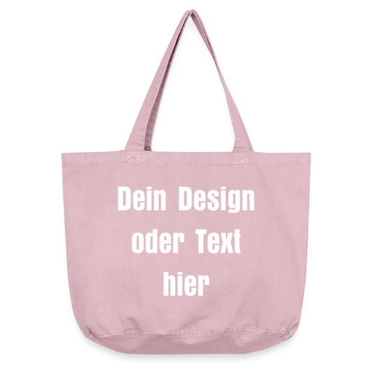 Vintage-Washed Shopper / Einkaufstasche im Vintage Stil - personalisierbar - Vintage Rosa