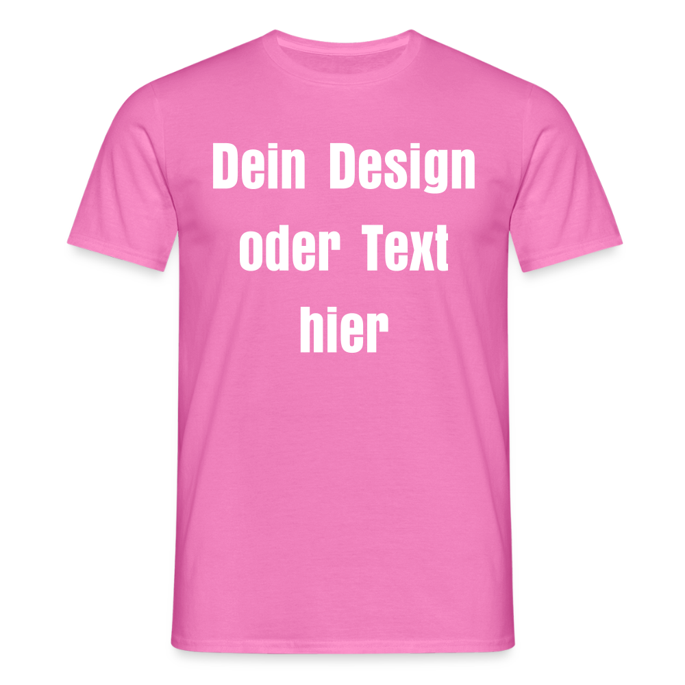 Männer T-Shirt - personalisierbare Vorder- und Rückseite - Pink