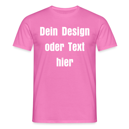 Männer T-Shirt - personalisierbare Vorder- und Rückseite - Pink