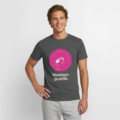 "Montagsgesicht. Art-déco-Motiv" Motiv-T-Shirt für Männer, Farbe Anthrazit