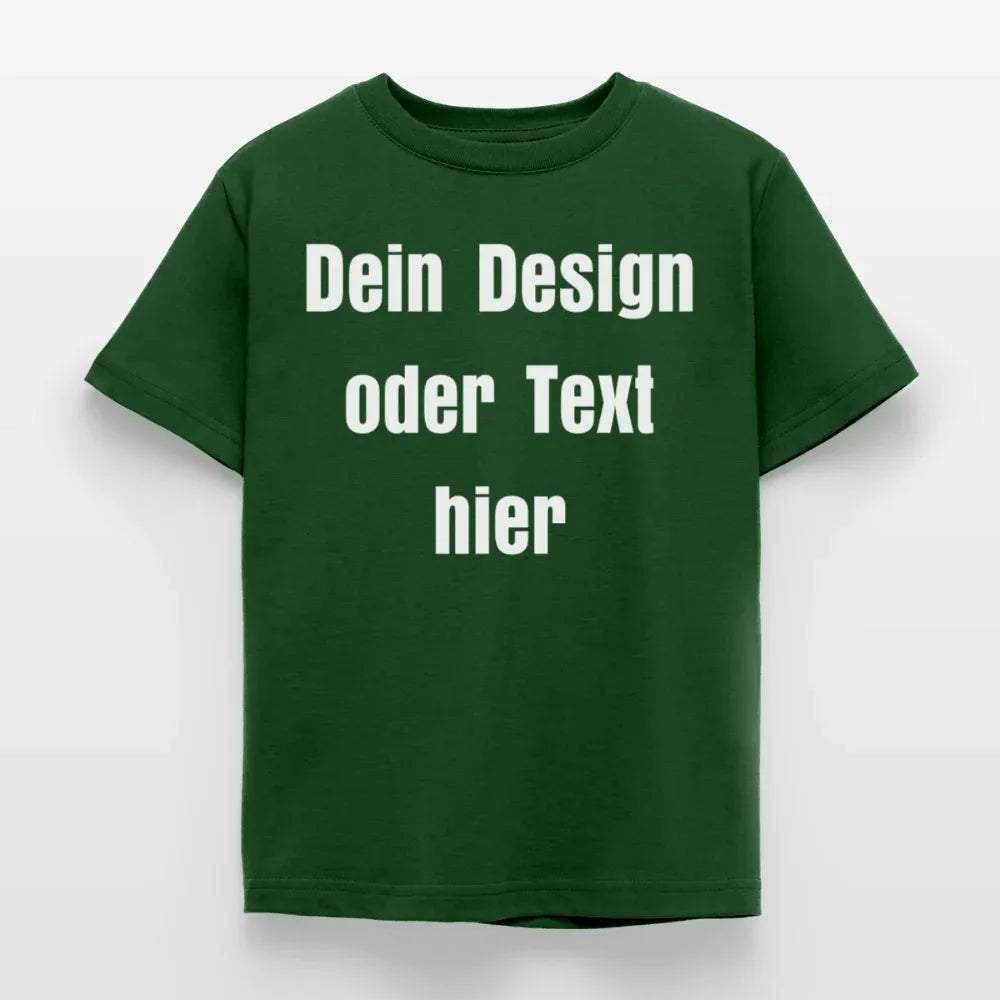 Kinder T-Shirt - personalisierbare Vorder- und Rückseite - Forstgrün 