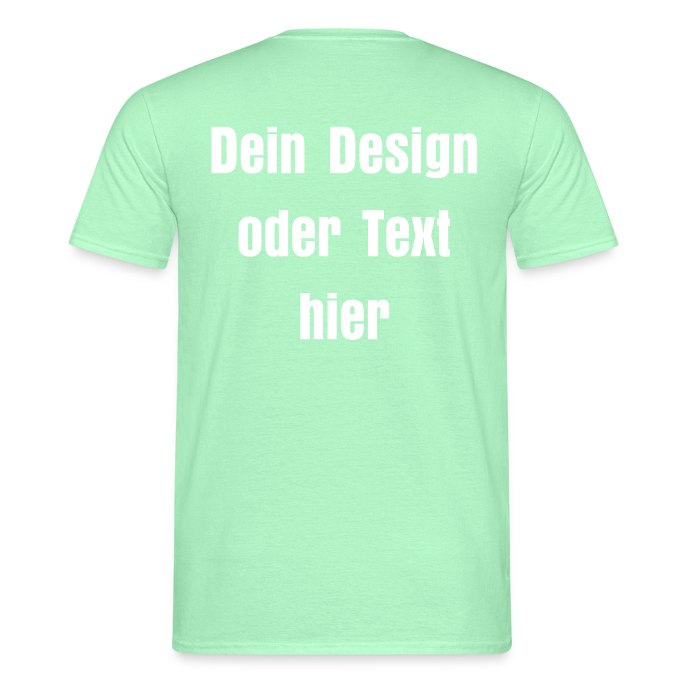 Männer T-Shirt - personalisierbare Vorder- und Rückseite - Mintgrün