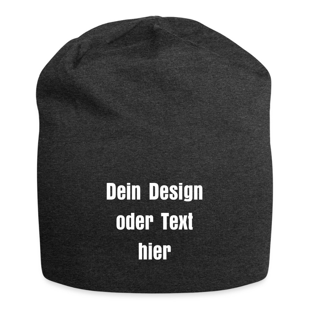 Jersey-Beanie - personalisierbar - Anthrazit
