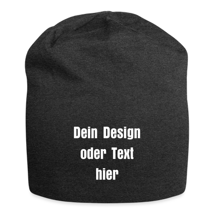 Jersey-Beanie - personalisierbar - Anthrazit