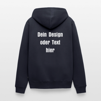 Männer Premium Kapuzenjacke - personalisierbare Vorder- und Rückseite - Navy