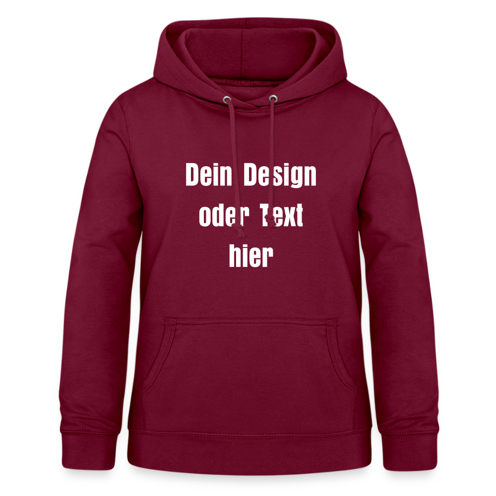 Frauen Hoodie - personalisierbare Vorder- und Rückseite - Bordeaux