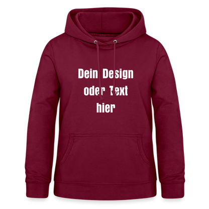 Frauen Hoodie - personalisierbare Vorder- und Rückseite - Bordeaux
