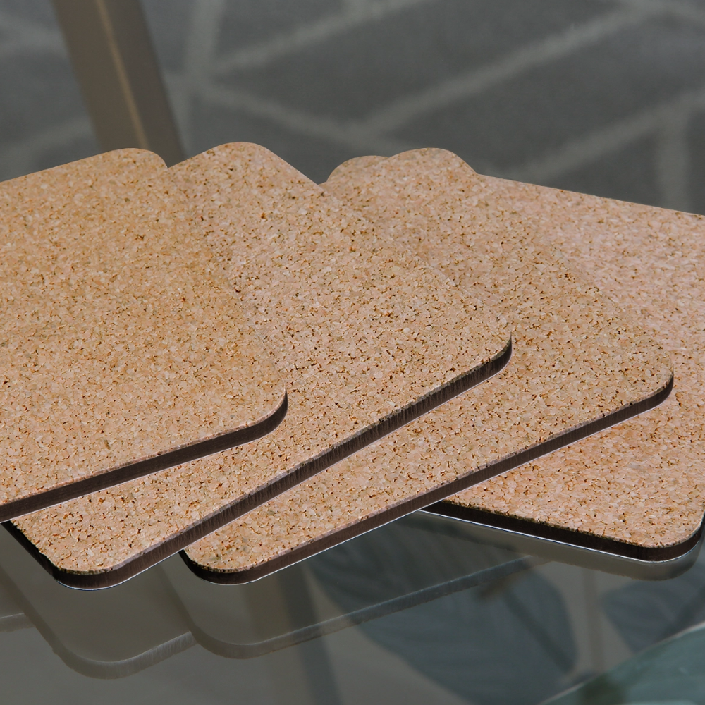 Untersetzer (4er-Set) - personalisierbar - Weiß