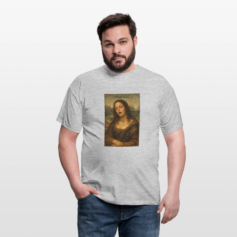 "Moan Lisa" Männer T-Shirt - Grau meliert