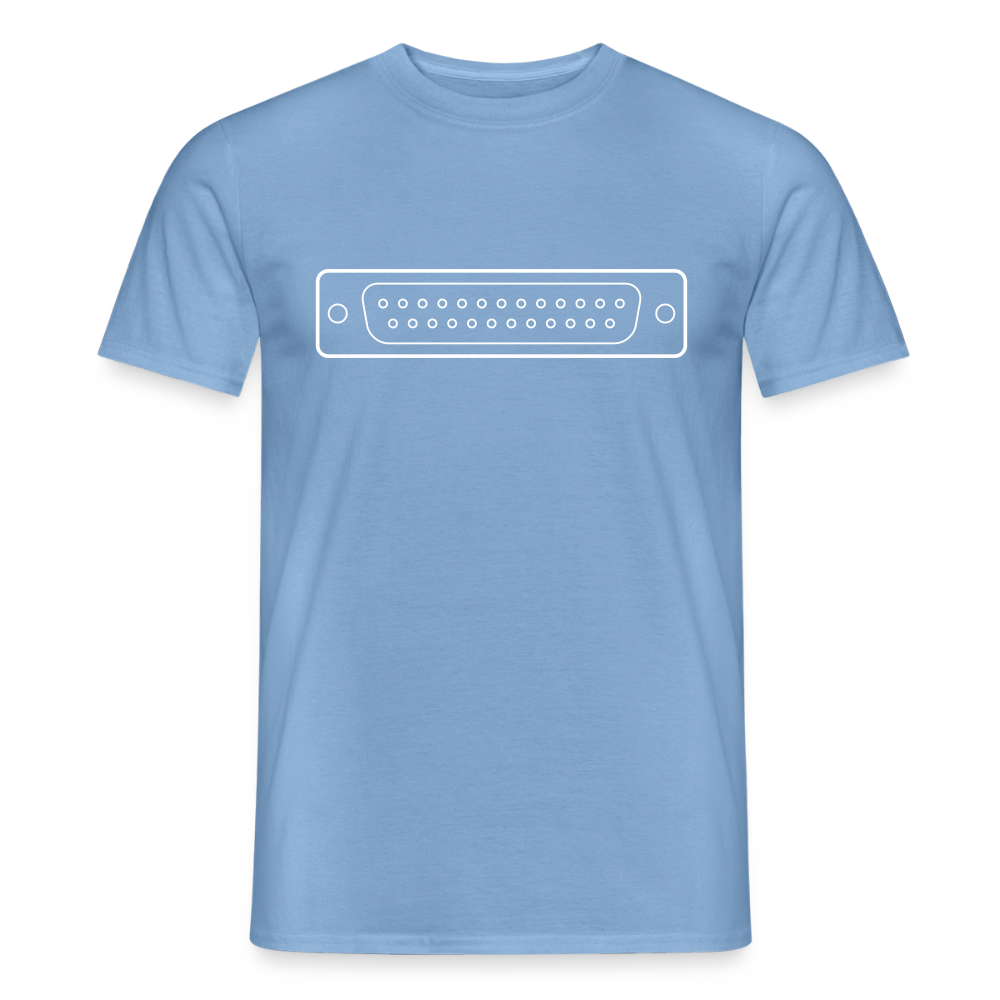 DB-25 LPT1 Retro T-Shirt für Herren - Carolina Blue