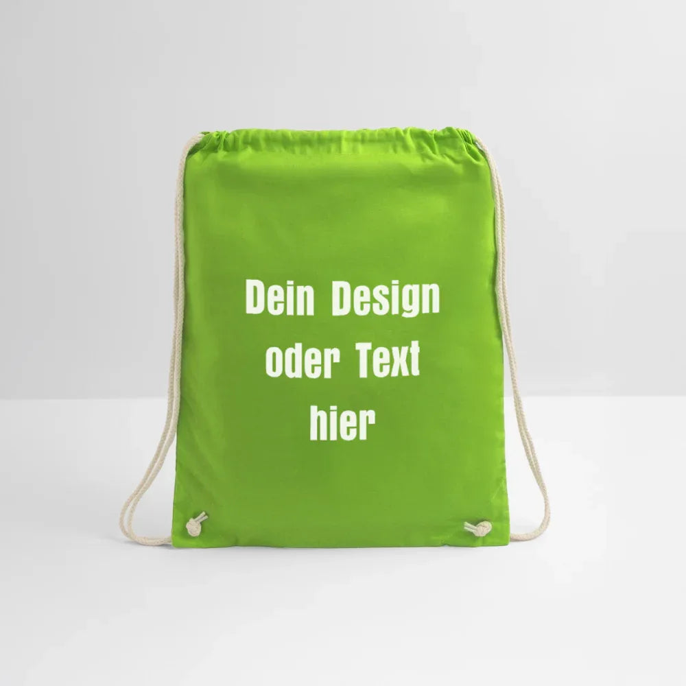 Turnbeutel - personalisierbar - Neongrün