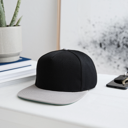 Snapback Cap - personalisierbar - Schwarz/Grau