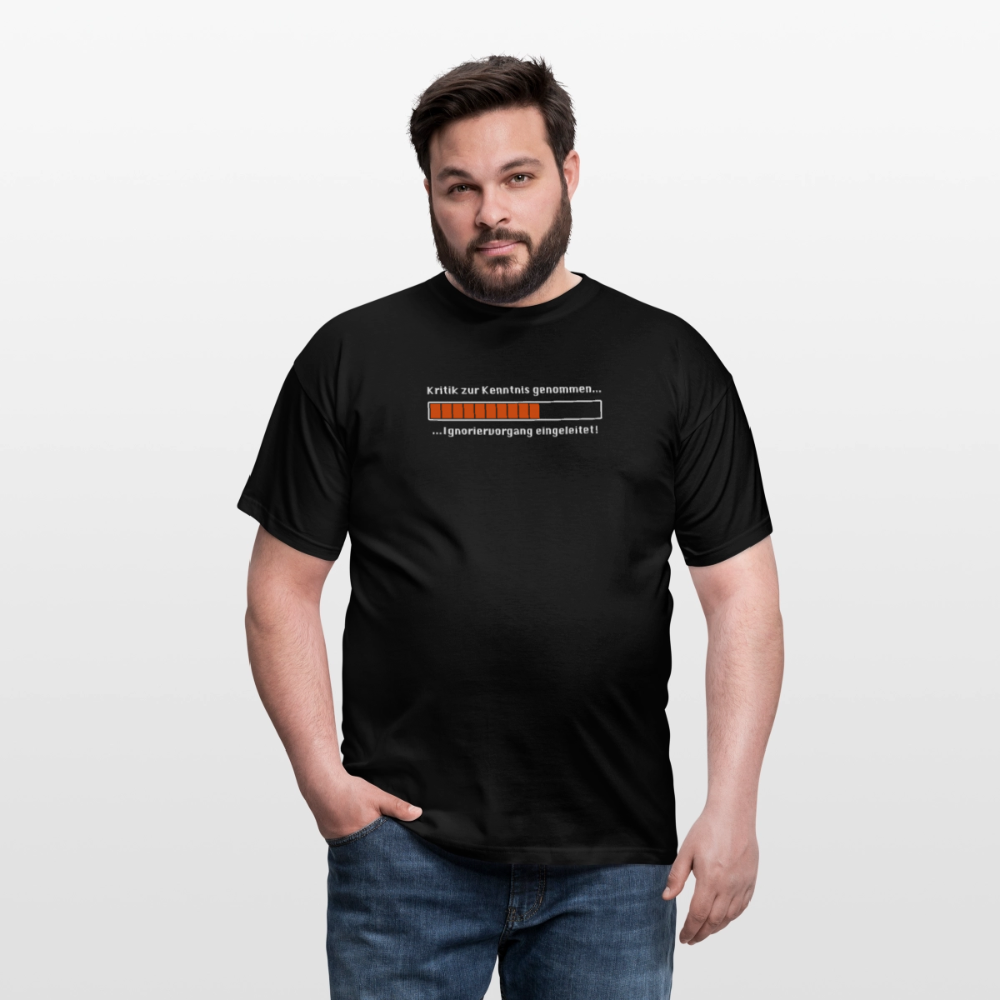 "Kritik" Motiv-T-Shirt für Männer - Schwarz
