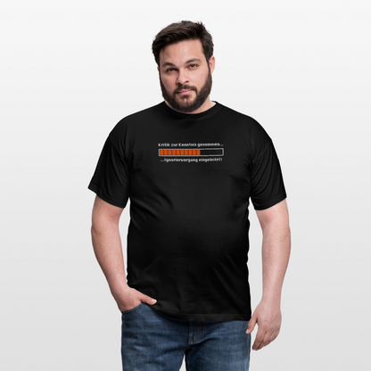 "Kritik" Motiv-T-Shirt für Männer - Schwarz