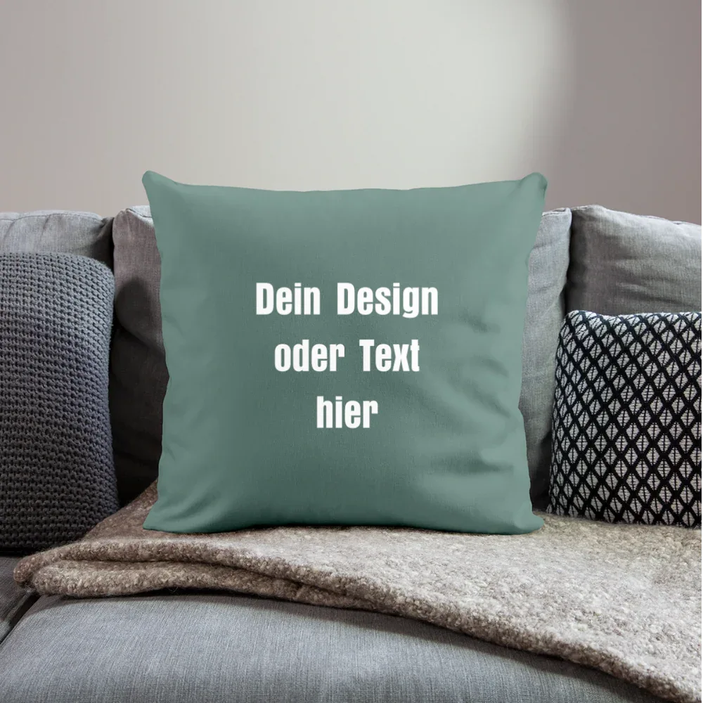 Sofakissen mit Füllung 44 x 44 cm - personalisierbar - Tanngrün