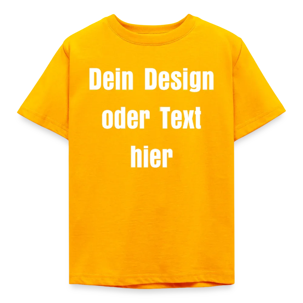 Kinder T-Shirt - personalisierbare Vorder- und Rückseite - Gold