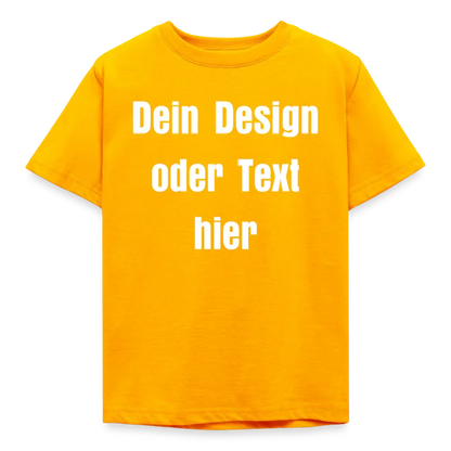 Kinder T-Shirt - personalisierbare Vorder- und Rückseite - Gold
