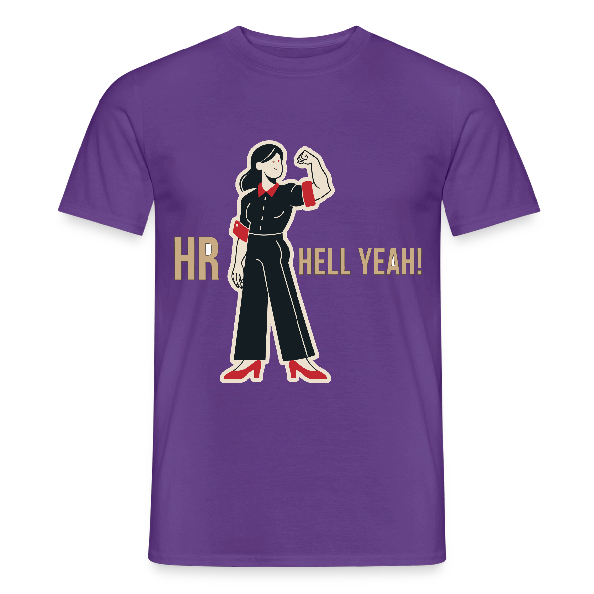 HR. Hell yeah! Motiv-T-Shirt für Männer, Farbe Lila