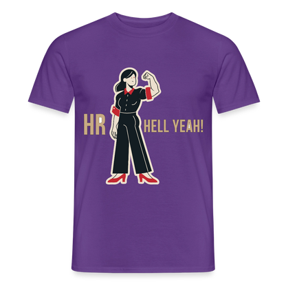 HR. Hell yeah! Motiv-T-Shirt für Männer, Farbe Lila