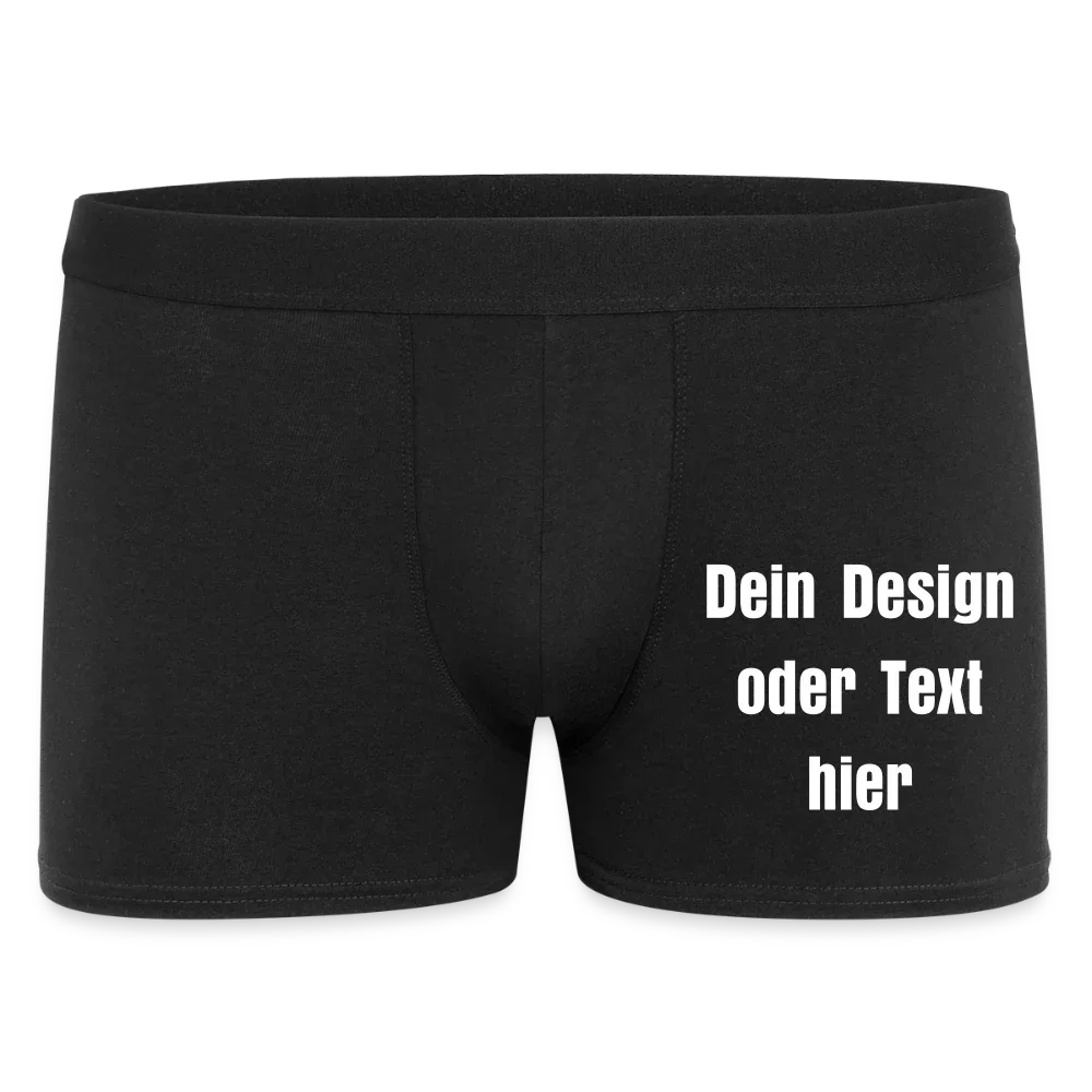 Männer Boxer Shorts aus 95% Baumwolle, 5% Elasthan - personalisierbar - Schwarz
