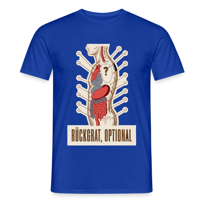 Rückgrat, optional. Anatomie-Motiv Motiv-T-Shirt für Männer, Farbe Dunkelblau