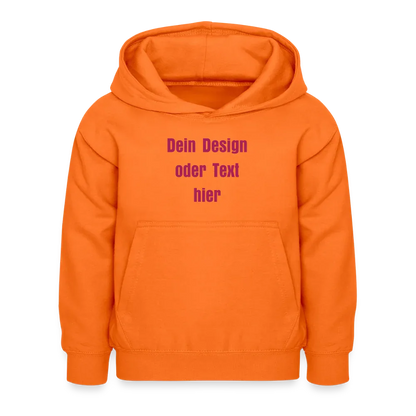 Kinder Hoodie - personalisierbare Vorder- und Rückseite - Orange