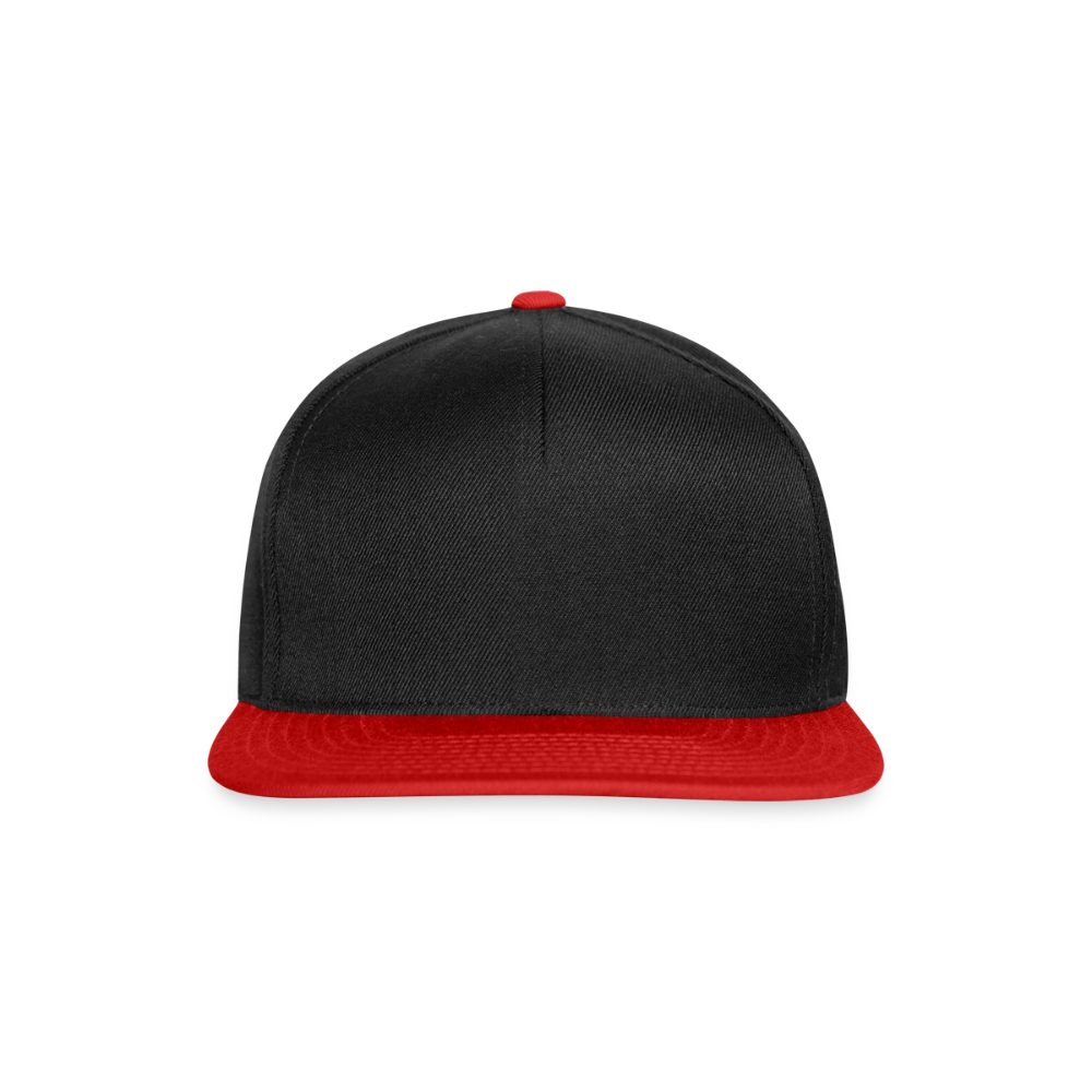 Snapback Cap - personalisierbar - Schwarz/Rot