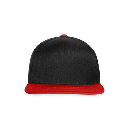 Snapback Cap - personalisierbar - Schwarz/Rot