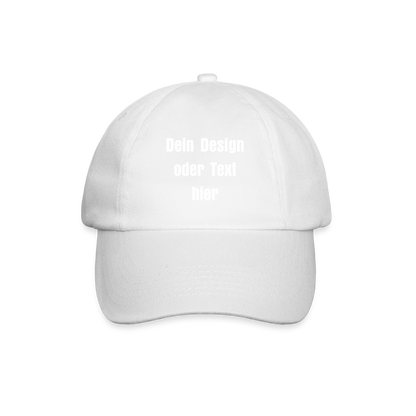 Baseballkappe - personalisierbar - Weiß/Weiß