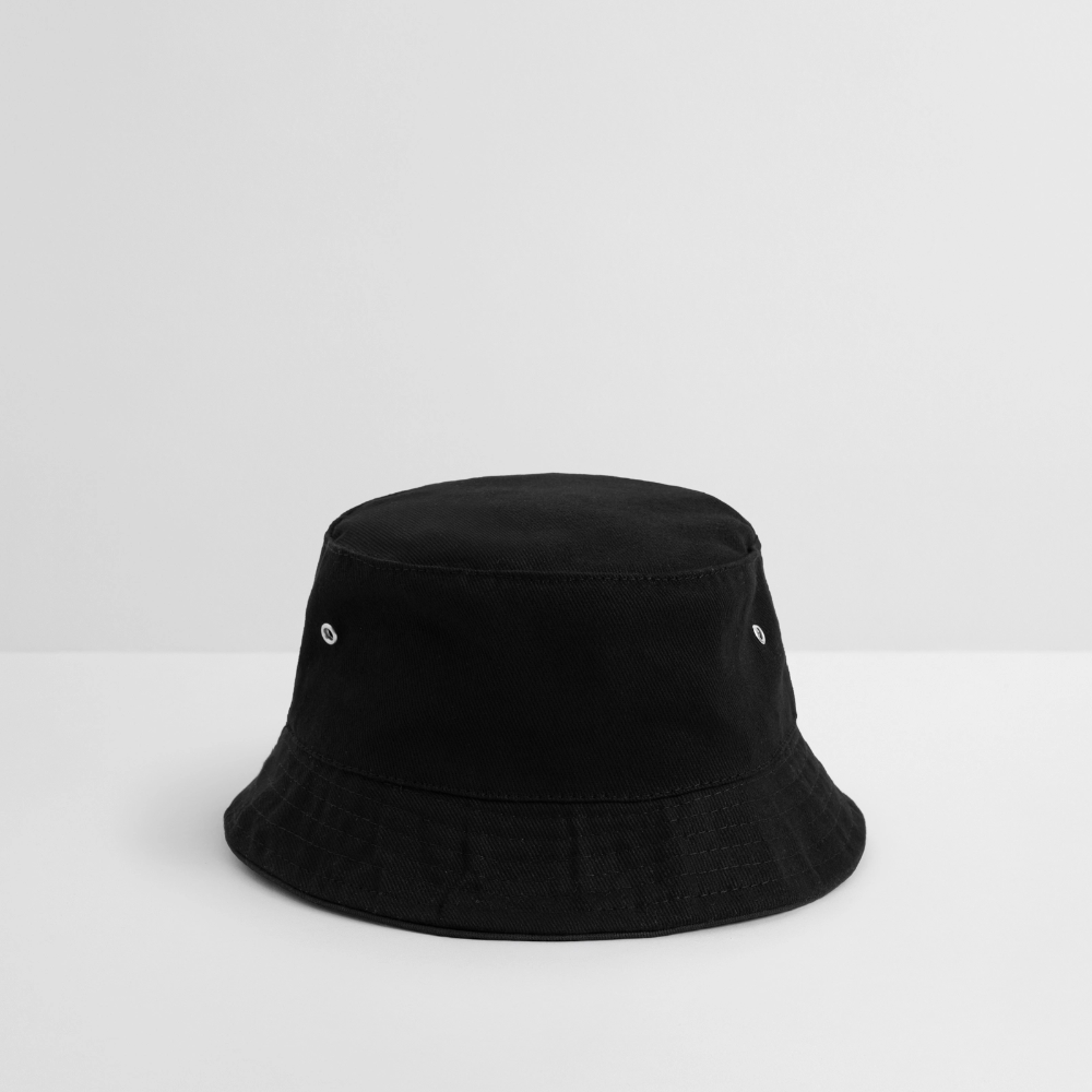 Bucket Hat Baumwolle - personalisierbar - Schwarz