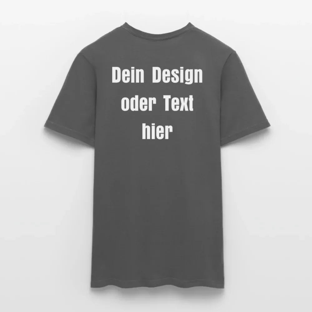 Männer T-Shirt - personalisierbare Vorder- und Rückseite - Anthrazit