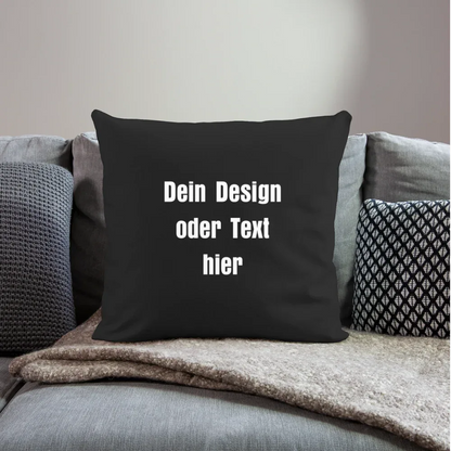 Sofakissen mit Füllung 44 x 44 cm - personalisierbar - Schwarz