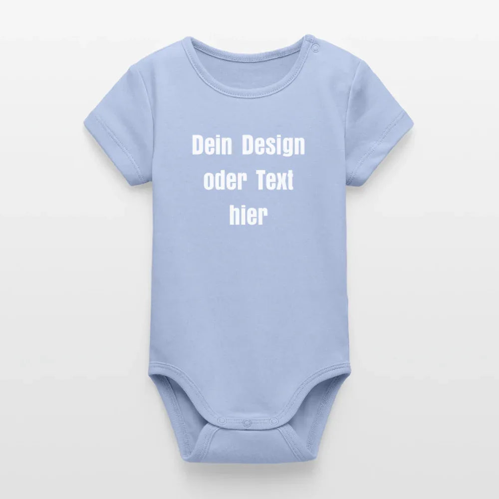 Stanley/Stella Baby Bio Kurzarm-Body - personalisierbar - Sky