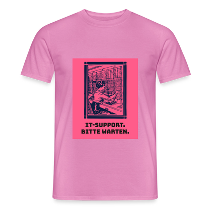 IT-Support. Bitte warten. Duotone-Motiv Motiv-T-Shirt für Männer, Farbe Pink