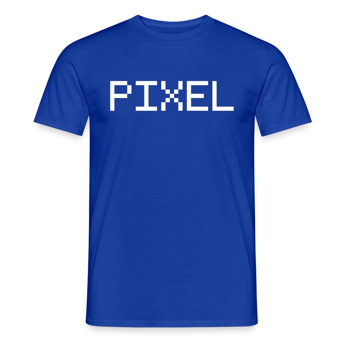 Pixel. Monochrom-Motiv Motiv-T-Shirt für Männer, Farbe Dunkelblau