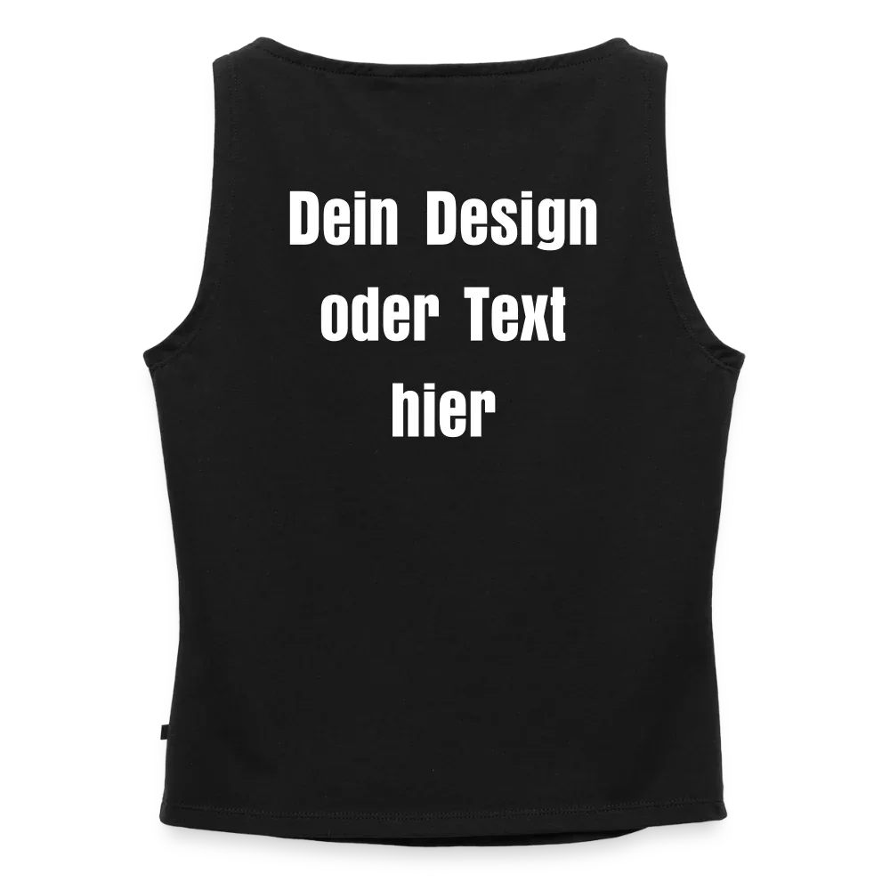Frauen Tank Top mit U-Boot-Ausschnitt - personalisierbar - Schwarz