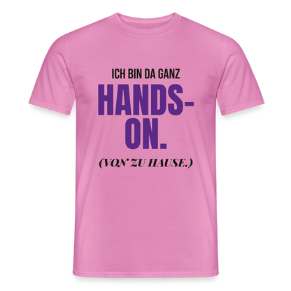Hands-on von zu Hause Motiv-T-Shirt für Männer, Farbe Pink