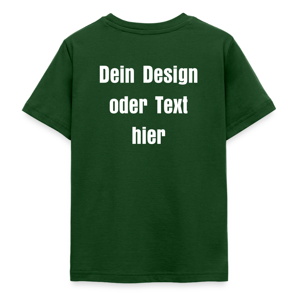 Teenager T-Shirt - personalisierbare Vorder- und Rückseite - Forstgrün 