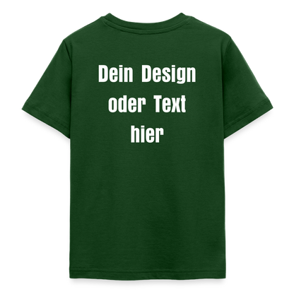 Teenager T-Shirt - personalisierbare Vorder- und Rückseite - Forstgrün 