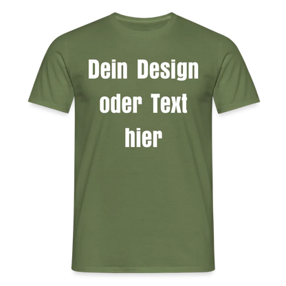 Männer T-Shirt - personalisierbare Vorder- und Rückseite - Militärgrün